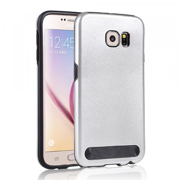 Wholesale Samsung Galaxy S6 Edge Plus Aluminum Armor Hybrid Case (Silver)